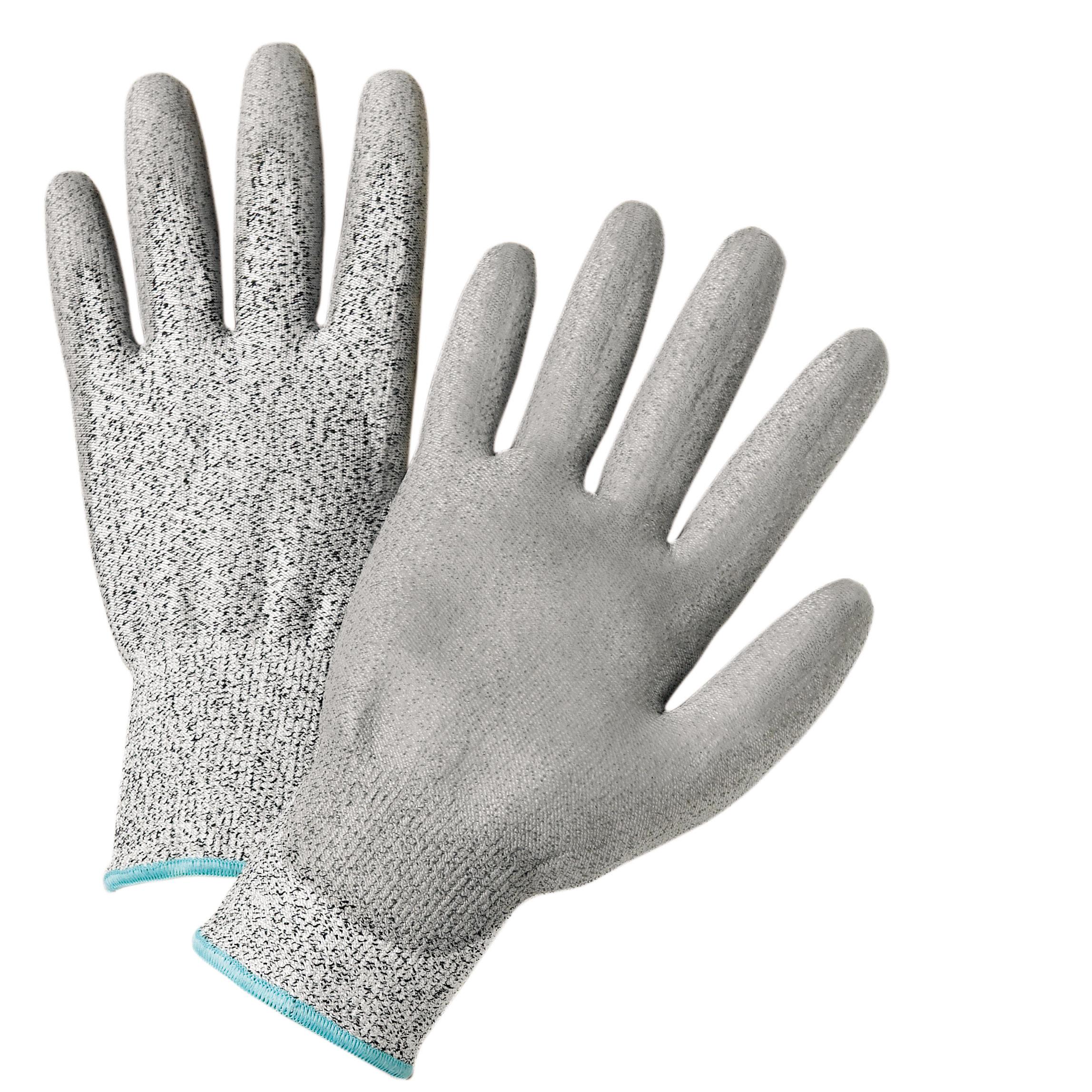 Gray PU Palm Coated Speckle Gray HPPE Gloves