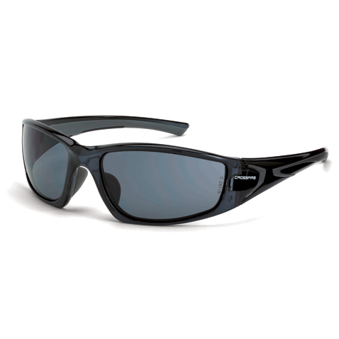 Crossfire Safety Eyewear Crossfire 21427 Crystal Black Frame With Silver  Mirror Polarized Lens 21427 CPE21427 Gas And Supply